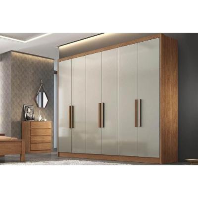 Guarda Roupa Casal 6 Portas e 8 Gavetas Rizon Plus Freijo Cumaru c/ Fendi - Novo Horizonte