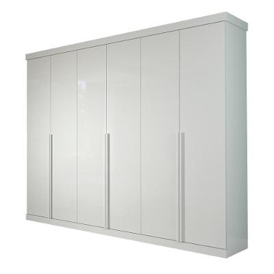 Guarda Roupa Casal Em Mdf 6 Portas Guarapari Panan Móveis Branco Branco