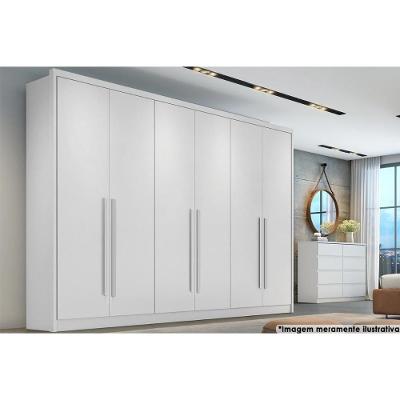 Guarda Roupa Casal 6 Portas e 6 Gavetas Robust Plus Branco - Novo Horizonte