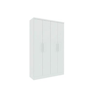 Guarda Roupa Solteiro Amsterdam c/ 4 Portas e 2 Gavetas Branco/Neve - Tcil Móveis