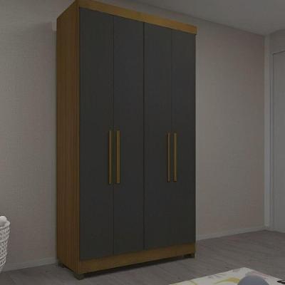 Guarda Roupa Eucamoveis Genova 4 Portas 2 Gavetas Freijo/nero
