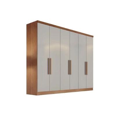 Guarda Roupa Casal 6 Portas e 8 Gavetas Vértice Freijo Cumaru c/ Fendi - Novo Horizonte