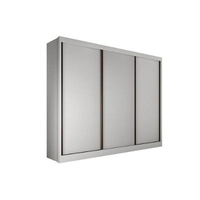 Guarda Roupa Casal 3 Portas de Correr e 6 Gavetas Diamond Plus Branco - Novo Horizonte