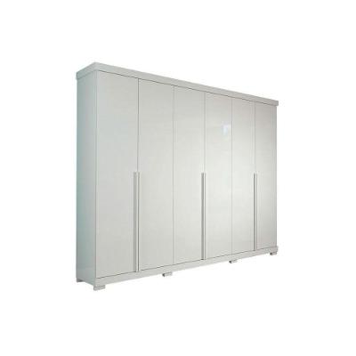 Guarda Roupa Casal 6 Portas e 6 Gavetas c/ Pés Guarapari Branco - Panan