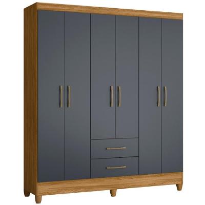 Guarda Roupa 6 Portas 9530 Freijo Cinza Moval Freijo Cinza