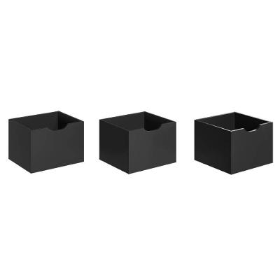 Kit 3 Gavetas Para Nicho Organizador Q01 Preto Fosco - Mpozenato