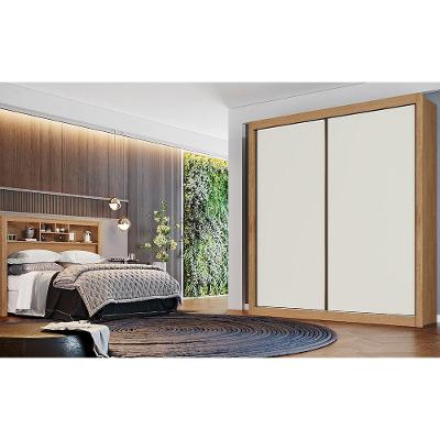Roupeiro Zurique Sem Espelho 100 Mdf Amendoa/ Off White