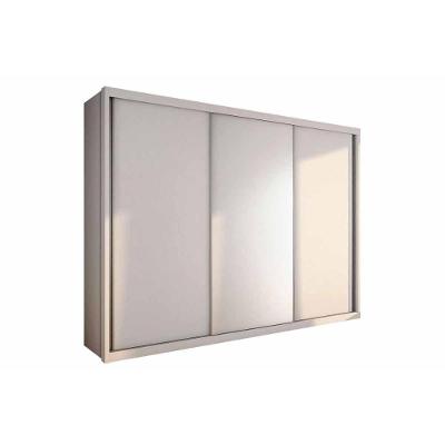 Guarda Roupa Casal 3 Portas de Correr e 6 Gavetas Paradizzo Gold Branco - Novo Horizonte