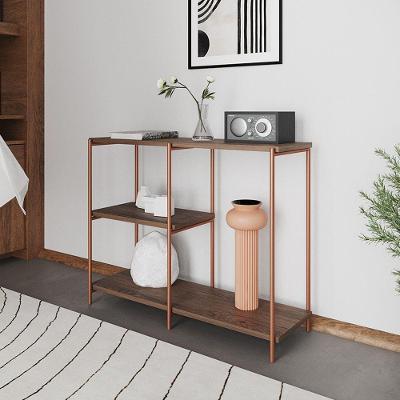 Aparador Industrial Artesania Cobre E Imbuia 95cm - Cor: Preto