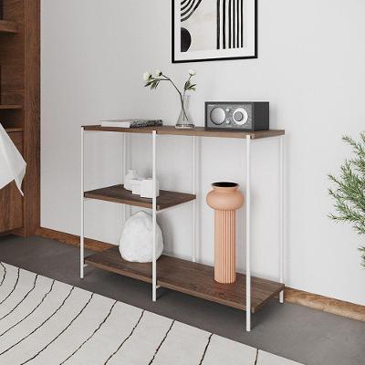 Aparador Industrial Artesania Branco E Imbuia 95cm - Cor: Preto