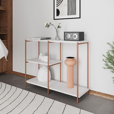 Aparador Industrial Artesania Cobre E Branco 95cm - Cor: Preto