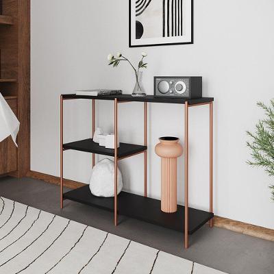 Aparador Industrial Artesania Cobre E Preto 95cm - Cor: Preto