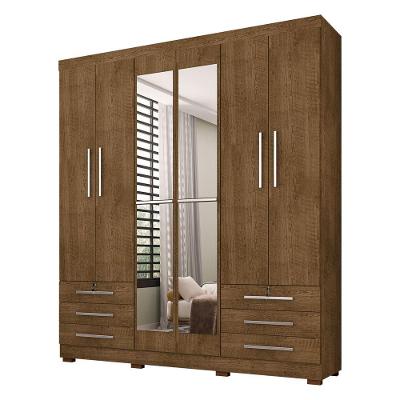 Guarda Roupa Casal Londres 6 Portas 6 Gavetas Com Espelho Malbec Incorplac