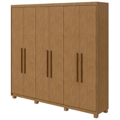 Guarda Roupa Casal 6 Portas áries Lopas Amêndoa Amêndoa