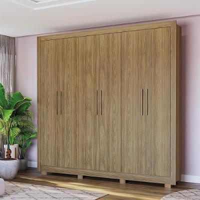 Guarda Roupa Casal Kappesberg Com Pés 6 Portas 4 Gavetas Nogueira