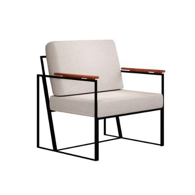 Poltrona Dubai Veludo Com Cinto Bm Tubulares Branco.