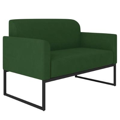 Poltrona Namoradeira 2 Lugares Industrial Preta S23 Verde