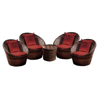 Conjunto De Poltronas Bola 4 Poltronas + 1 Mesa Centro.