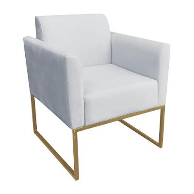 Poltrona Base Industrial Dourada Maressa S10 Cinza