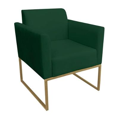 Poltrona Base Industrial Dourada Maressa S23 Verde