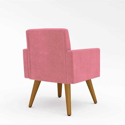 Kit 03 Poltronas Nina Decorativa Para Recepção Balaqui Decor Cor:rosa