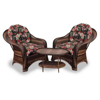 Conjunto De Poltronas 2 Poltronas + 1 Mesa Centro Maui Preto