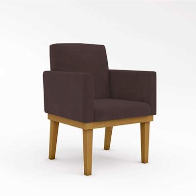 Kit Poltrona Base Reforçada + Namoradeira Sala, Quarto Cor:marrom