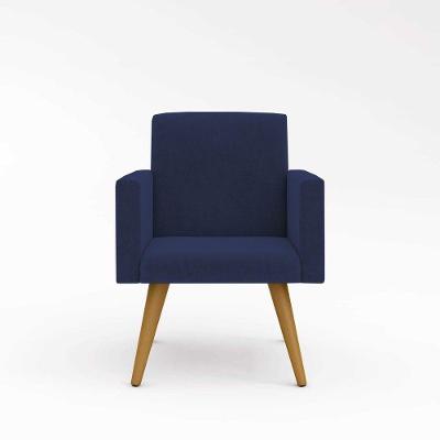 Cadeira Poltrona - Escritório - Recepção - Sala - Cor Azul Marinho