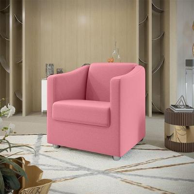 Poltrona Decorativa Tilla Suede Rosa