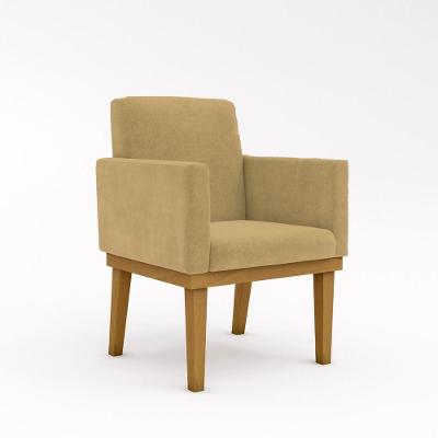Poltrona Com Base Mais Reforçada - Cor Capuccino - Balaqui Decor