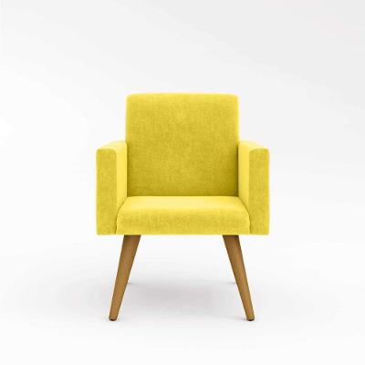 Kit 06 Poltronas Nina Decorativa Para Recepção Balaqui Decor Cor:amarelo