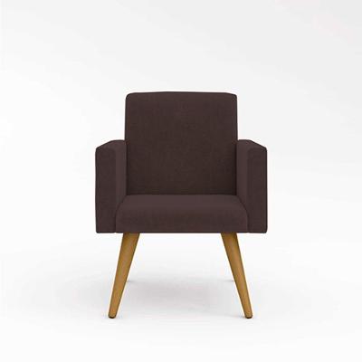 Kit 08 Poltronas Nina Decorativa Para Recepção Balaqui Decor Cor:marrom