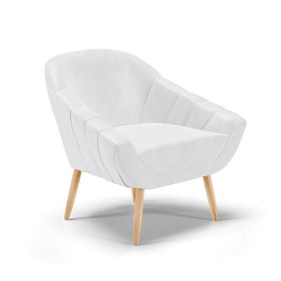 Poltrona Giovana Corano Natural Branco