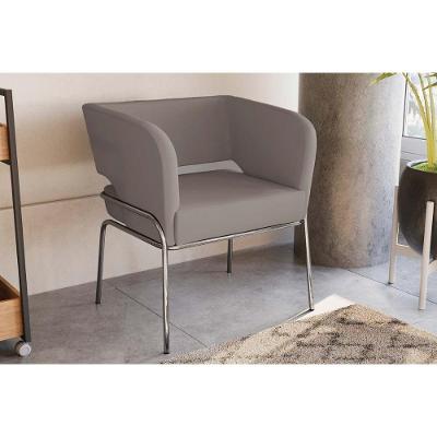 Poltrona Decorativa p/ Sala Urbana Deluxe Cinza Claro - Kappesberg