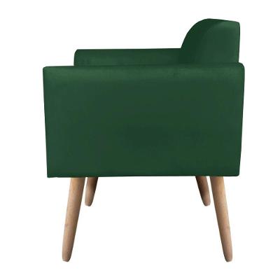 Namoradeira Marisa Suede Verde Pés Palito Natural
