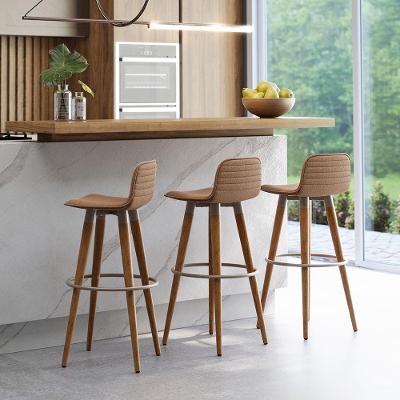Kit 3 Banquetas Altas Luxo Terracota Preto