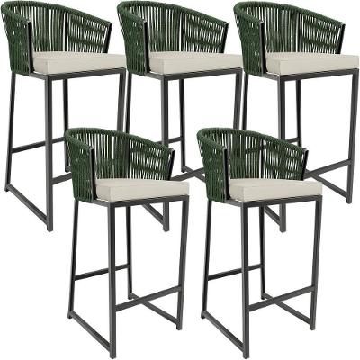 Kit 05 Banqueta Para Área Gourmet Cozinha Varanda D04 Verde