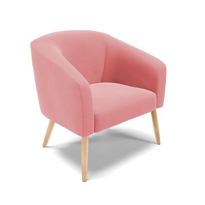 Poltrona Stella Suede Pés Palito Natural - D'rossi Cor Rose