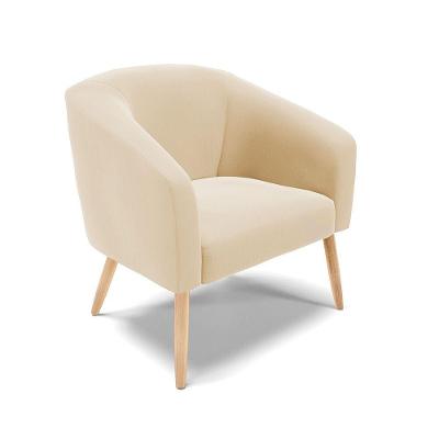 Poltrona Stella Suede Pés Palito Natural - D'rossi Cor Bege