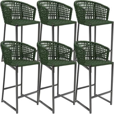 Kit 06 Banqueta Área Gourmet Cozinha Varanda D04 Verde