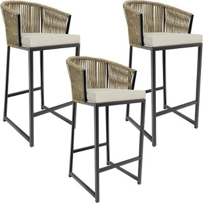Kit 03 Banqueta Para Área Gourmet Cozinha Varanda D04 Bege
