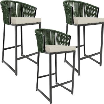 Kit 03 Banqueta Para Área Gourmet Cozinha Varanda D04 Verde