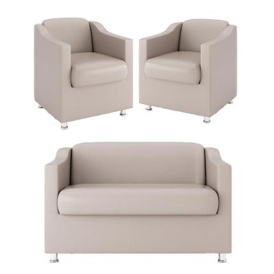 Kit + 2 Poltronas + Namoradeira 2 Lugares bege