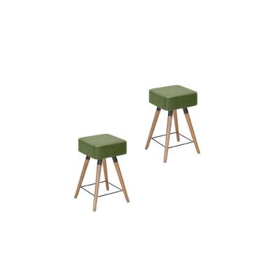 Kit 2 Bancos Banquetas Baixas Acre Verde - Adz