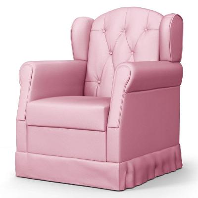 Poltrona De Amamentação E Descanso Fixa Lucy P04 Sintético Rosa - Mpozenato