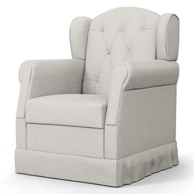 Poltrona De Amamentação E Descanso Fixa Lucy P04 Linho Off White - Mpozenato