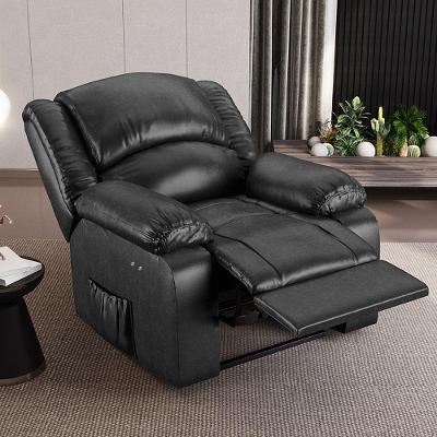 Poltrona Do Papai Reclinável Sala De Cinema Madrid Power Touch Usb Pu Preto Brilho G26