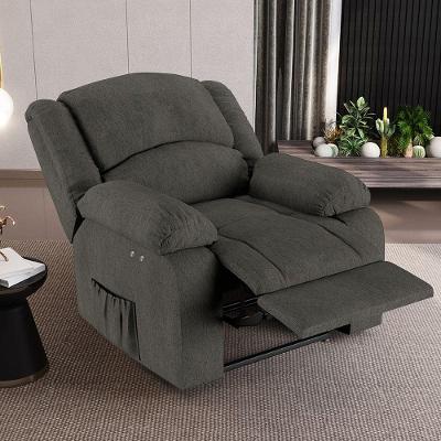 Poltrona Do Papai Reclinável Sala De Cinema Madrid Power Touch Massagem Usb Linho Chumbo G26