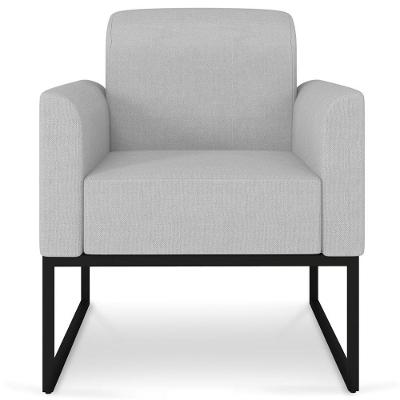 Poltrona Linho Cinza/Preto