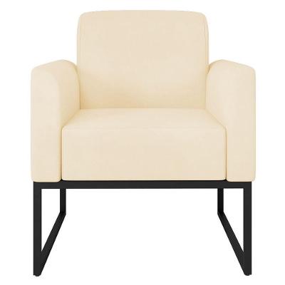 Poltrona Suede Bege/Preto